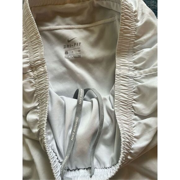 Nike White Embossed Print Brief Lined Athletic Running Shorts Women's Small - Picture 4 of 8
